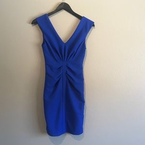 Royal Blue Ribbed Bodycon Dress